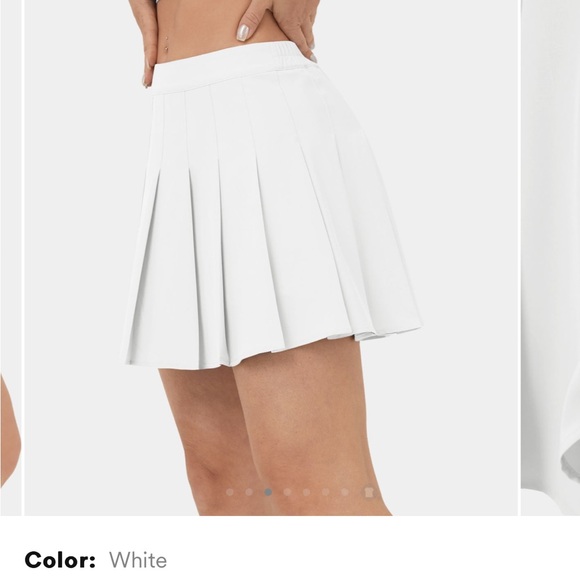 Halara white pleated exercise tennis golf workout skirt. Size small - Picture 3 of 5